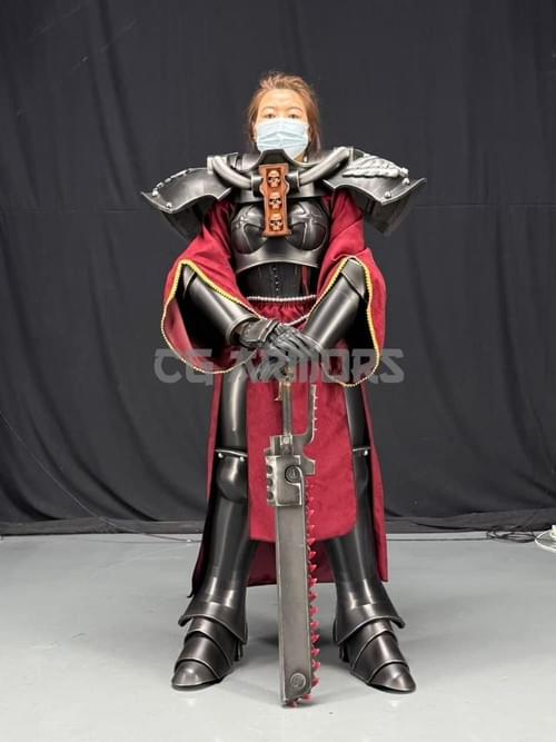 Warhammer 4OK Battle Sister Cosplay Armor and Chain Sword