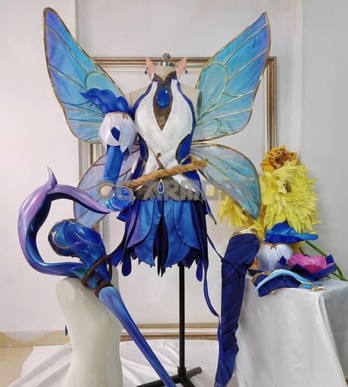 League of Legends Faerie Court Soraka Copslay Costume -Wing is not included