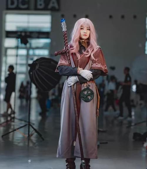 E Ring Astral Observer Astrologer Cosplay Costume and Magic Stafff