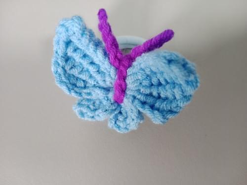 Butterfly Hair tie in Blue & Purple hue