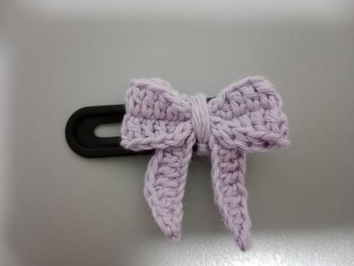Mini Ribbon Hair Clip in Lilac hue