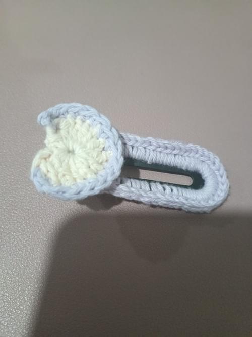 Heart Hairclip in Light pink & Lilac Hue