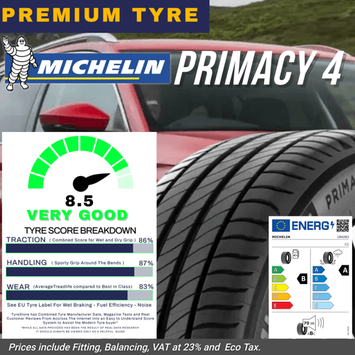 MICHELIN PRIMACY 4 - Long lasting mileage - Safety - Comfort