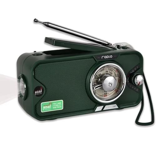 Bluetooth speaker multifunctional emergency hand crank solar charging radio flashlight speaker