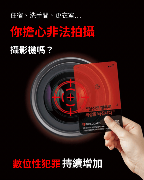 (防偷攝錄) MOLGUARD 防隱藏攝影鏡頭 探測紅外線卡