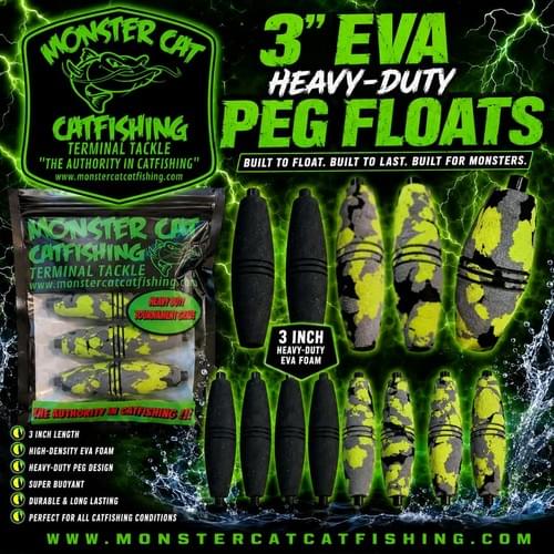 MONSTER CAT 3" HEAVY DUTY TOURNAMENT GRADE PEG FLOATS