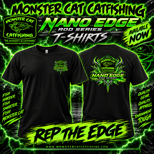 Monster Cat Nano Edge Rod Series T-Shirt Green Design
