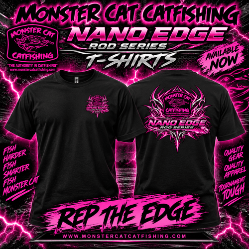 Monster Cat Nano Edge Rod Series T-Shirt Pink Design