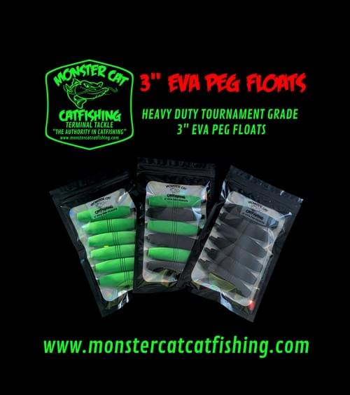 MONSTER CAT 3" HEAVY DUTY TOURNAMENT GRADE PEG FLOATS