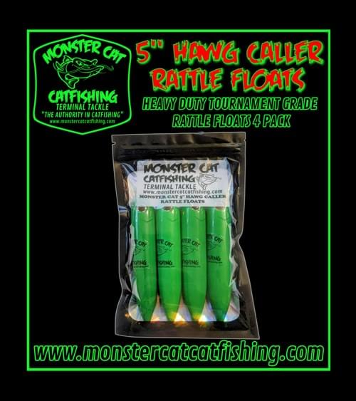 5" MONSTER CAT HAWG CALLER RATTLE FLOATS 4 PACK