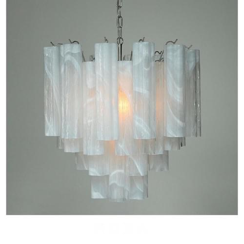 Murano-Style Star Glass Chandelier for Dining Room
