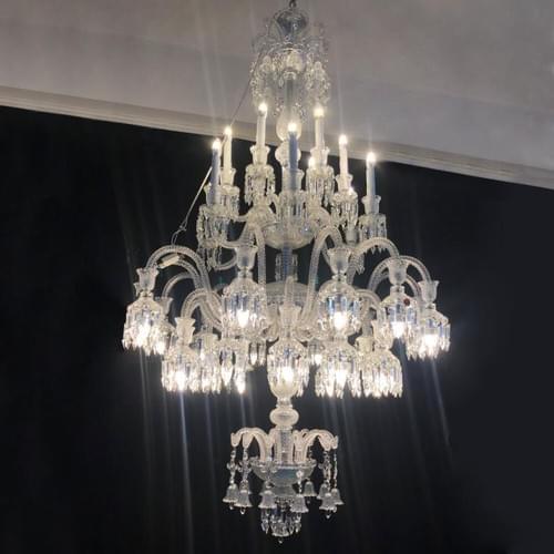36-Light Antique French Style Crystal Chandelier