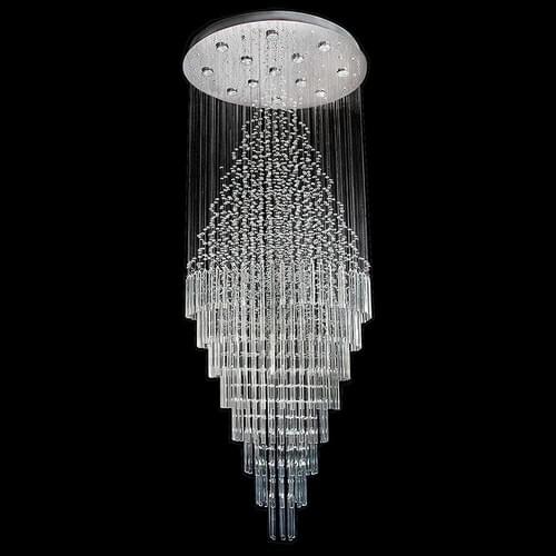 Modern Crystal Glass Drop Chandelier for Foyer