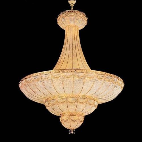 78" Large Vintage Empire Crystal Chandelier for Churches