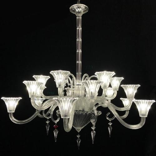 18-Light Inspired Mille Nuits Glass Chandelier
