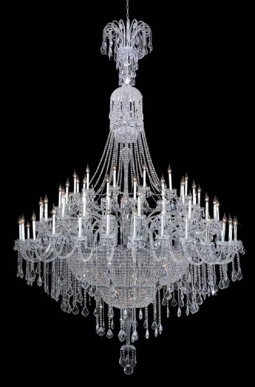 122-Light Large Bohemian Egyptian Crystal Chandelier