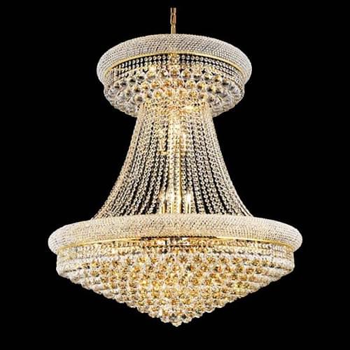 40 Inch Gold Empire Crystal Chandelier for Stair Entry