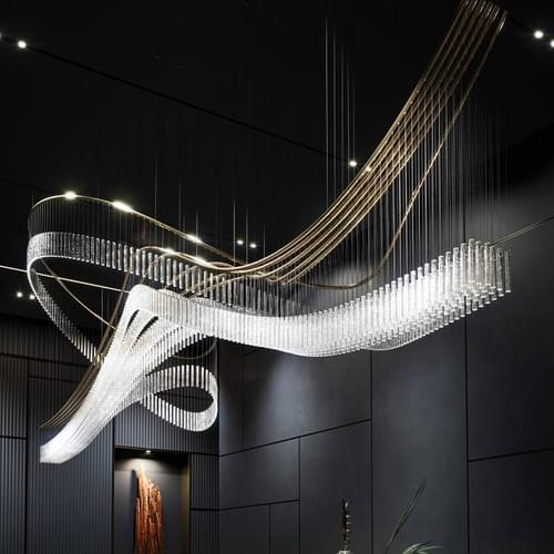 Modern Nordic LED Glass Pendant for Hotel Reception