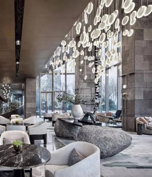 Custom Modern LED Pendant Light for Lobby