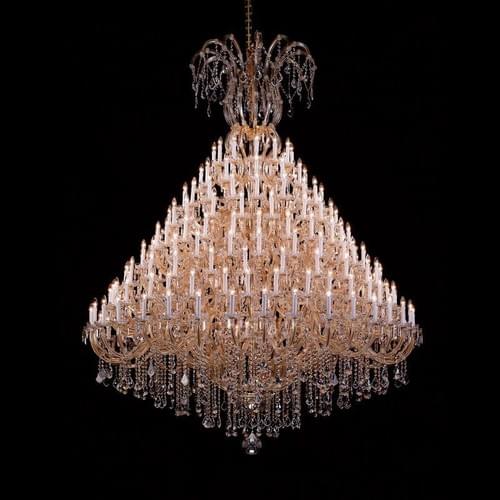 200-Light Gold Maria Theresa Chandelier for Large Spaces