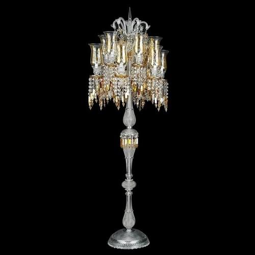 12-Light Baccarat Style Floor Lamp for Wedding Hall