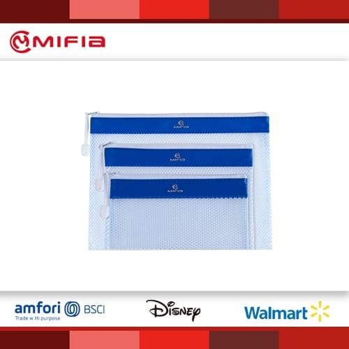 MFO-8155 Bolsa de Malla de PVC con Franja de Color