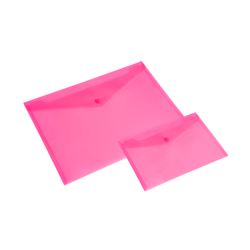 P-4 Pink Plastic Envelope Folder