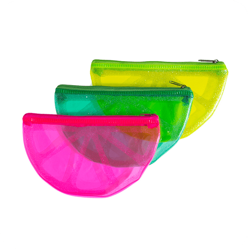 MFO-8006 PVC Watermelon Shape Zipper Pencil Case with Glitter