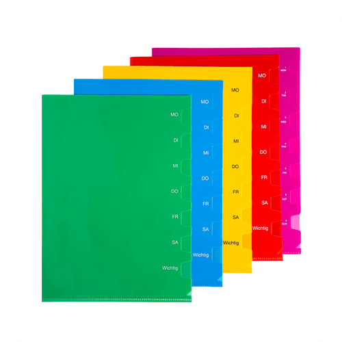MFO-8057 PP Divider Book Weekly Document Folder