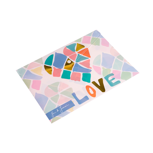 PR-MFO-021 Printed PP Envelope Folder with Foil Stamping