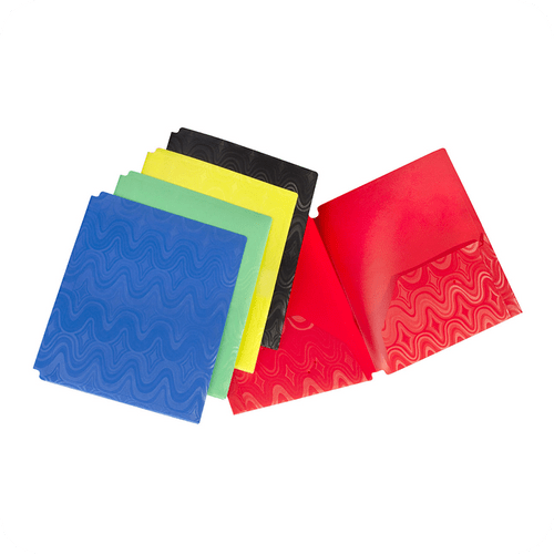 MFO-054W PP Document Folder Twin-Pocket with Wave Pattern