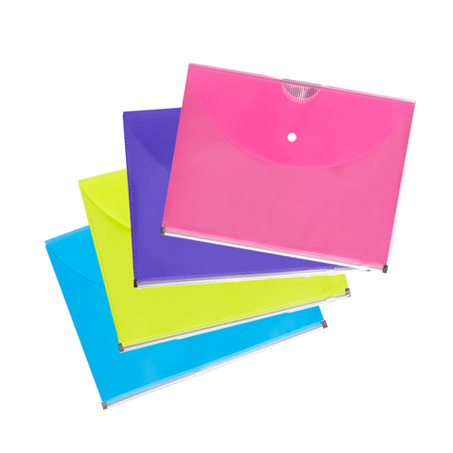 MFO-1028 PP Envelope Bag with Back Zipper Compartment | MIFIA Stationery