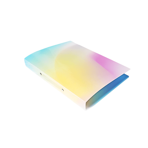 J-MFO-3 Diagonal Line Texture Graduated Color Plastic Ring Binder