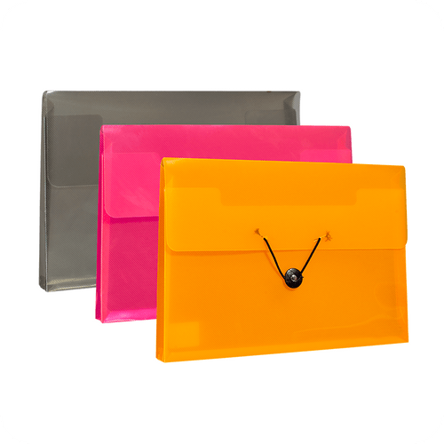MFO-1066C PP Document bag with line texture with Expandable Gusset