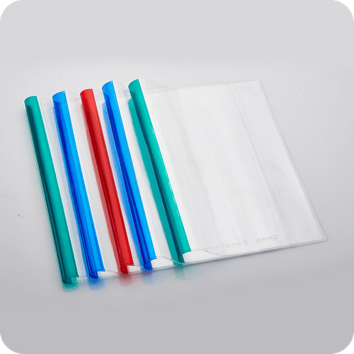 MFB-039 Plastic PVC Book Cover with Colorful Spine Stripe