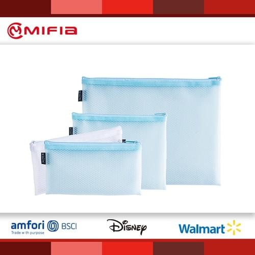 MFO-8221 Bolsa con cierre de cremallera de malla de EVA coloreada