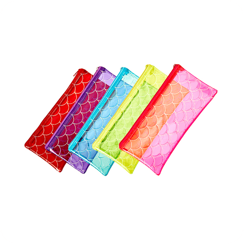MFO-8068 PVC Fish-Scale Zipper Pencil Case with Glitter