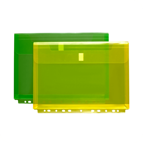 MFO-1037 Translucent 11-Hole Punched Envelope Folder with Gusset | MIFIA Stationery