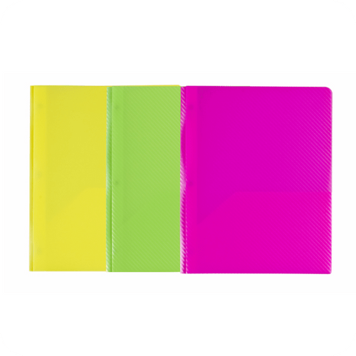 MFO-1076 PP Twin Pocket Folder with 3 Clips