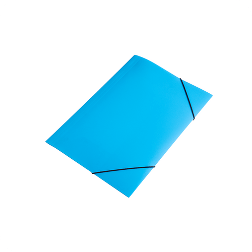 B-1 Blue Plastic 3-Flap File Folder with Elastics