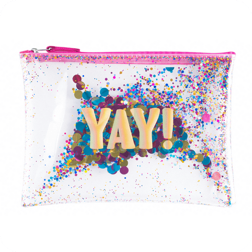 MFO-8208 PVC Zip Bag with Hot Stamping & Glitter