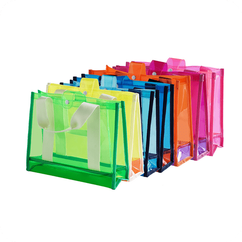 MFO-8201 Fashion Neon Color Matching PVC Hand Bag