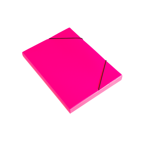 P-3 Pink Elastic Box File