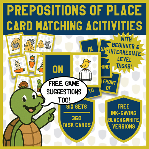 Prepositions of Place - Task Card Matching Activities