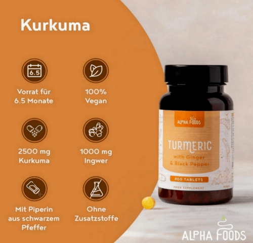 Alpha Foods 薑黃錠. 400 片