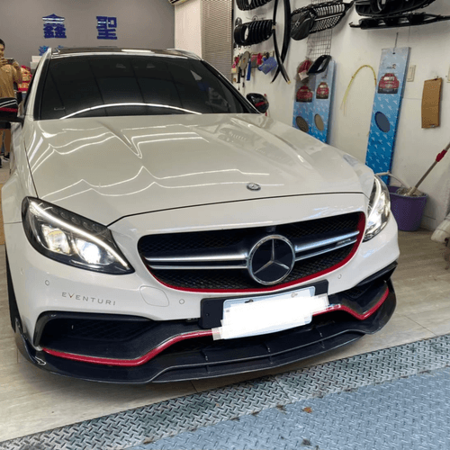 賓士 C63S 升級12.3吋安卓機 (沿用原車倒車顯影)