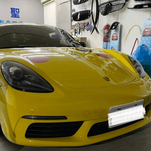 保時捷 Porsche 981加裝前後雷射防護罩與測速器