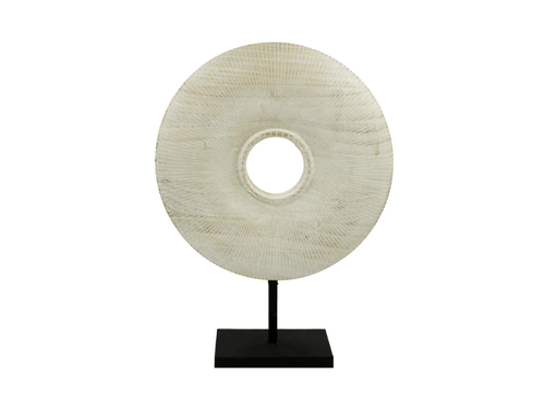 Figura Decorativo Blanco Base Negra