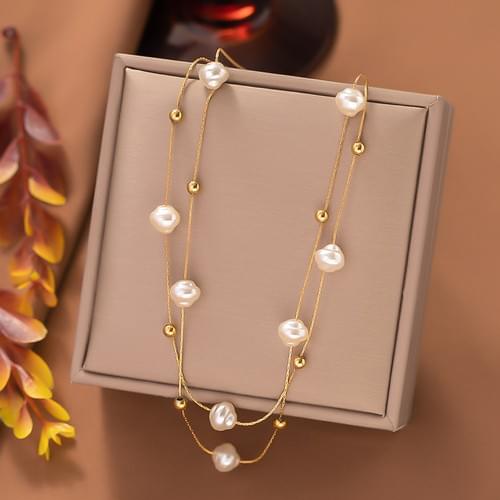 Celeste Pearl Layers Necklace