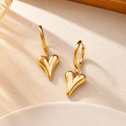 Aurélle Amora Heart Hoops
